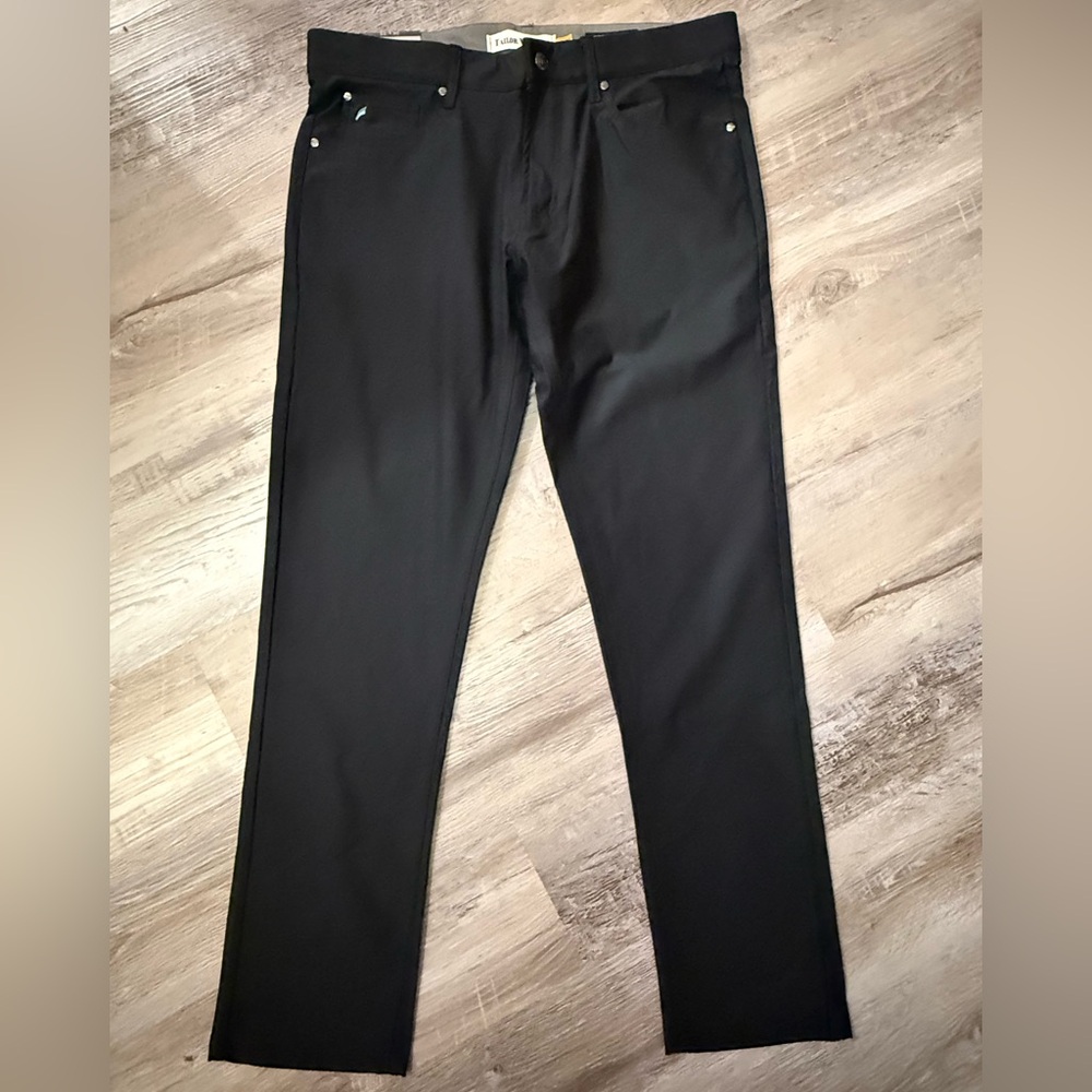 NWT Tailor Vintage Men’s Black Canaan Slim Fit Pants Size 36